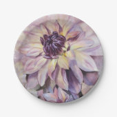 ダリアフラワー紙プレート ペーパープレート (正面)