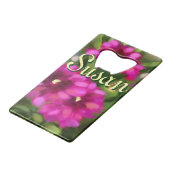 ダリアフローラガーデンフラワーフラワーマゼンタ クレジットカード栓抜き (正面アングル)