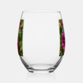 ダリアフローラガーデンフラワーフラワーマゼンタ ステムなしワイングラス (右)