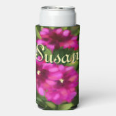 ダリアフローラガーデンフラワーフラワーマゼンタ スリム缶クーラー (Seltzer裏面)