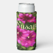 ダリアフローラガーデンフラワーフラワーマゼンタ スリム缶クーラー (Seltzer正面)