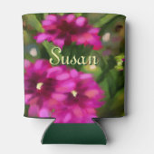 ダリアフローラガーデンフラワーフラワーマゼンタ 缶クーラー (裏面)