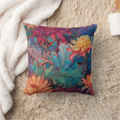 ダリアフローラタペストリー クッション (ブランケット)