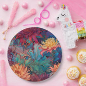 ダリアフローラタペストリー ペーパープレート (パーティー)