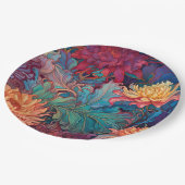 ダリアフローラタペストリー ペーパープレート (アングル)