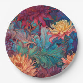 ダリアフローラタペストリー ペーパープレート (正面)