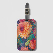 ダリアフローラタペストリー ラゲッジタグ (正面縦)