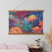 ダリアフローラタペストリー 吊り下げ型タペストリー (寝室)