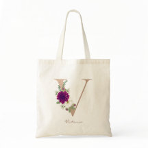 ダリアフローラブーケバラ金ゴールドモノグラム文字V