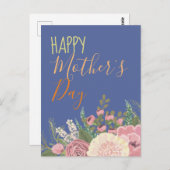 ダリアフローラブーケ ポストカード (正面/裏面)