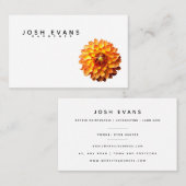 ダリアフローラミニマリストオセアニアビジネスカード 名刺 (正面/裏面)