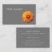 ダリアフローラミニマリストオセアニアビジネスカード 名刺 (正面/裏面)