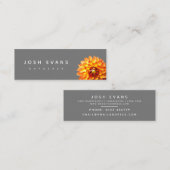 ダリアフローラミニマリストミニ名刺 スキニー名刺 (正面/裏面)