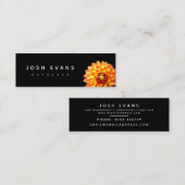 ダリアフローラミニマリストミニ名刺 スキニー名刺 (正面/裏面)