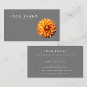 ダリアフローラミニマリスト米国ビジネスカード 名刺 (正面/裏面)