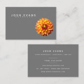 ダリアフローラミニマリスト英国およびユーロの名刺 名刺 (正面/裏面)