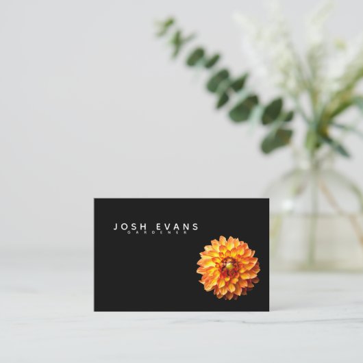 ダリアフローラミニマリスト英国およびユーロの名刺 名刺 (スタンド正面)