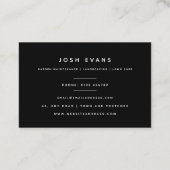 ダリアフローラミニマリスト英国およびユーロの名刺 名刺 (裏面)