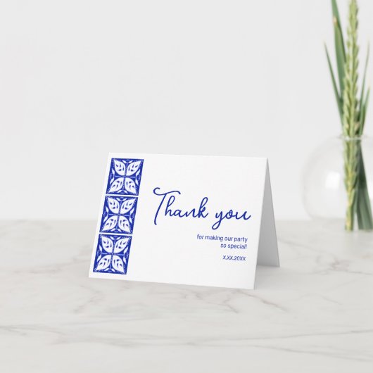 ダリアブズパーソナライズされたパーティーサンキューカード サンキューカード (正面)