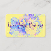 ダリアブーケウォーターカラービジネスカード 名刺 (正面)