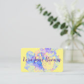 ダリアブーケウォーターカラービジネスカード 名刺 (スタンド正面)