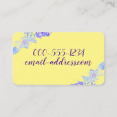 ダリアブーケウォーターカラービジネスカード 名刺 (裏面)