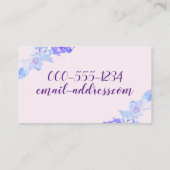 ダリアブーケウォーターカラービジネスカード 名刺 (裏面)