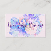 ダリアブーケウォーターカラービジネスカード 名刺 (正面)