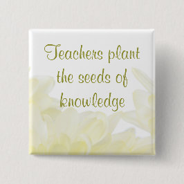 ダリアホワイトフラワー先生 缶バッジ