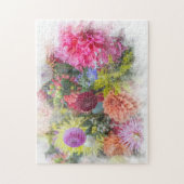 ダリアマニアの庭師の歓喜 ジグソーパズル (縦)