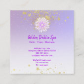 *~*ダリアマンダラパステルラベンダーピンクAP2 スクエア名刺 (裏面)