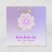 *~*ダリアマンダラパステルラベンダーピンクAP2 スクエア名刺 (正面)