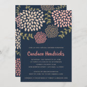 ダリアモダンスブライダルシャワー 招待状 (正面/裏面)