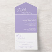 ダリアラベコンテンポラリーンモダン結婚ダー オールインワン招待状 (内側)