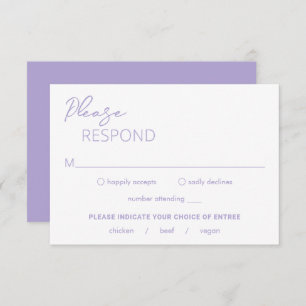 ダリアラベコンテンポラリーンモダン結婚ダー 出欠カード