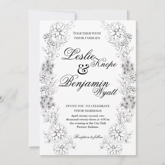 ダリアリース 招待状 (正面)