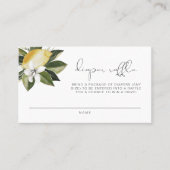 ダリアレモンシトラスフルーツサマーおむつラッフル プレイスカード (正面)