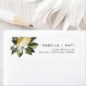 ダリアレモンシトラスフルーツサマー差出人住所 ラベル (インサイチュ)