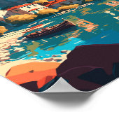 ダリアンターキートラベルアートヴィンテージ ポスター (角)