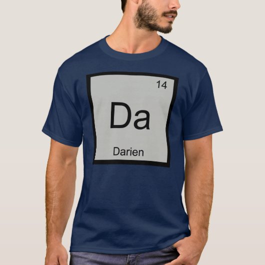 ダリアン 元素周期表 化学 Tシャツ (正面)