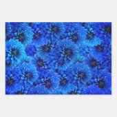 ダリア王室のス青 – フローラデザイン ラッピングペーパーシート (正面2)