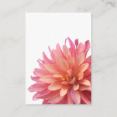 ダリア絵を描フラワーインピンク披露宴カード エンクロージャーカード (裏面)