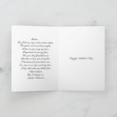 ダリア花の水の色のアートマザーズデイカード カード (内部)