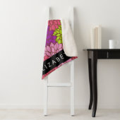 ダリア花カラフル花お名前 シェルパブランケット (インサイチュ)