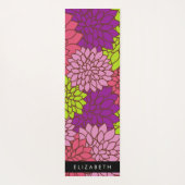 ダリア花カラフル花お名前 ヨガマット (裏面)