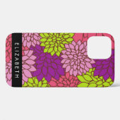 ダリア花カラフル花お名前 Case-Mate iPhoneケース (裏面 (横))
