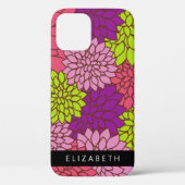 ダリア花カラフル花お名前 Case-Mate iPhoneケース (裏面)