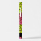 ダリア花カラフル花お名前 iPhoneケース (左側面)