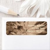 ダリア花セピアのアドレスでクローズアップ ラベル (インサイチュ)