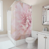 ダリア花ピンククリームとフローラ シャワーカーテン (インサイチュ)